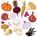 Hand drawn vegetables