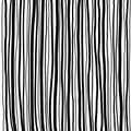 Hand drawn vertical parallel thick and thin various black lines on white background. Vector pattern for print, graphic Royalty Free Stock Photo