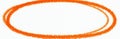 Hand-drawn vibrant orange oval frame with textured effect against white background. Artistic design element, simple sketch Royalty Free Stock Photo