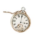 Hand drawn vinage pocket watch Royalty Free Stock Photo