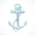 Hand drawn illustration - vintage anchor