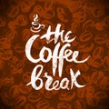 Hand drawn vintage coffee background. Sketch vector illustration. Menu design. Typographics poster