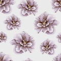 Hand-drawn vintage hibiscus pattern Royalty Free Stock Photo