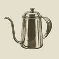 Hand drawn vintage kettle