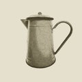 Hand drawn vintage kettle