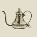 Hand drawn vintage kettle