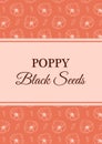 Hand drawn vintage poppy seeds packaging design. Vector illustration in sketch style Royalty Free Stock Photo