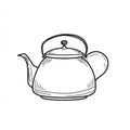 Hand-drawn Vintage Teapot, Sketchy Kettle Clip Art for Breakfast and Tea Time Royalty Free Stock Photo