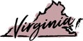 Hand Drawn Virginia State Design Royalty Free Stock Photo