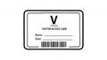 Hand Drawn Visitor Access Card with Barcode on White Background, Handdrawn Style Pass for Security Identification Royalty Free Stock Photo
