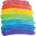 Hand drawn water color rainbow Royalty Free Stock Photo