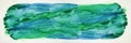 Hand drawn watercolor background. Blue green abstract art background. Royalty Free Stock Photo