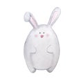 Hand drawn watercolor grey easter bunny