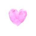 Hand drawn watercolor heart texture love. Valentine`s day background