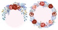 Hand drawn watercolor roses clip art