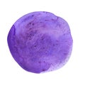 Round watercolor stain. Ultra violet, purple color