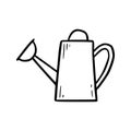 Hand drawn watering can. Doodle sketch Royalty Free Stock Photo