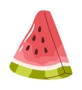 Hand drawn watermelon summertime food Royalty Free Stock Photo