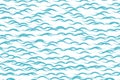 Hand drawn waves seamless pattern Royalty Free Stock Photo