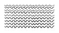 Hand-Drawn Wavy Line Pattern Vector Background, vector design Generative AI Royalty Free Stock Photo