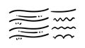 Hand Drawn Wavy Lines Abstract Pattern, vector design Generative AI Royalty Free Stock Photo