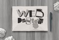 Hand drawn web design diagram Royalty Free Stock Photo