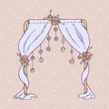 Hand drawn wedding arch Royalty Free Stock Photo