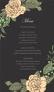 Wedding card suite with vintage flower Templates