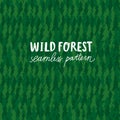 Hand drawn wild forest seamless pattern.