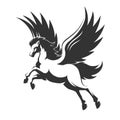 Hand drawn winged horse Royalty Free Stock Photo