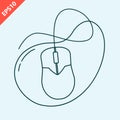 hand drawn wireless mouse and mouse pad icon design vector flat isolated illustration Royalty Free Stock Photo