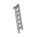 Hand drawn wood ladder, vector