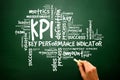 Hand drawn Wordcloud tags of KPI - key performance indicators concept Royalty Free Stock Photo