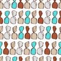 Vector  pattern with wrapped  candy. Royalty Free Stock Photo