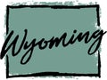 Hand Drawn Wyoming State Design Royalty Free Stock Photo