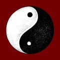 Hand drawn Yin and Yang symbol