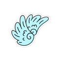 Hand-drawn youth Vector wings Sticker