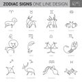 HAND DRAWN ZODIACAL SIGNS IN INK STYLE