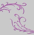 hand drawnd purple grey illustration