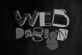 Hand drawnweb design on dark texture background