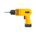 Hand drill icon flat isolated vector Royalty Free Stock Photo