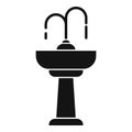 Hand drinking fountain icon, simple style