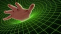 hand drowning in technology cyber black hole Royalty Free Stock Photo