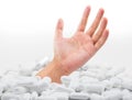 Hand in drug Royalty Free Stock Photo