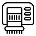 Hand dryer appliance icon outline vector. Warm airflow equipment