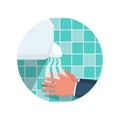 Hand dryer flat icon. Equipment in a public place Royalty Free Stock Photo