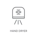 Hand dryer linear icon. Modern outline Hand dryer logo concept o Royalty Free Stock Photo
