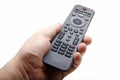 Hand with dvd remote control Royalty Free Stock Photo
