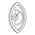 Hand dynamometer icon, outline style Royalty Free Stock Photo