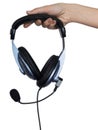 Hand with ear-phones Royalty Free Stock Photo